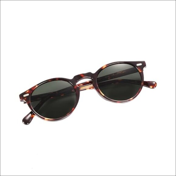 Vintage Round Polarized Sunglasses, 100% UV Protection, Acetate Frame main image 5